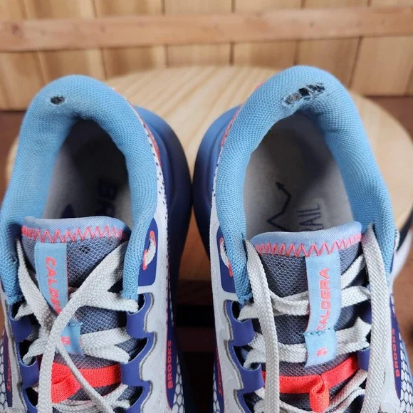 Brooks Women's Blue White Coral Trail Running Shoes - Picture 9 of 13